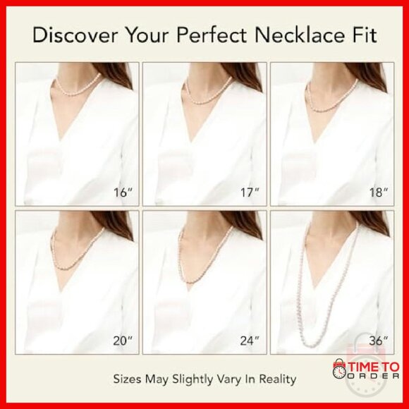 18" Freshwater Pearl Necklace AAA+ Grade 14K Gold Plated Sterling Silver - Picture 5 of 8